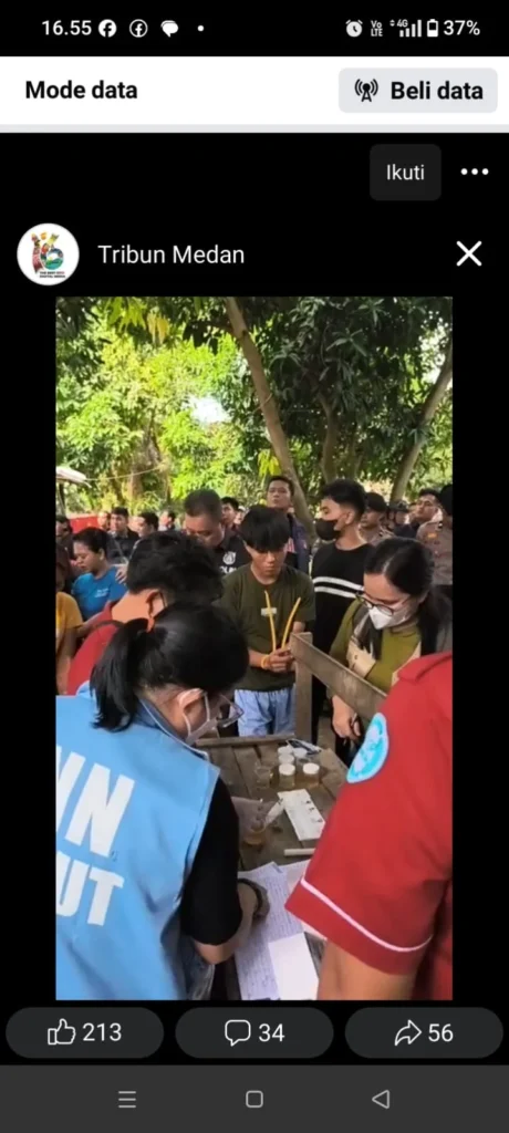 Tim gabungan POLDA SUMUT Sapu Bersih Kampung Narkoba di Percut, 37 Orang Berhasil di amankan.