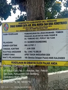 Bukti Foto! Proyek Rp 3,5 Miliar Drainase Jl. Datuk Kabu Tembung Diduga Langgar SNI: Aduk Manual Tanpa Molen, Pekerja Tanpa APD K3 dan BPJS